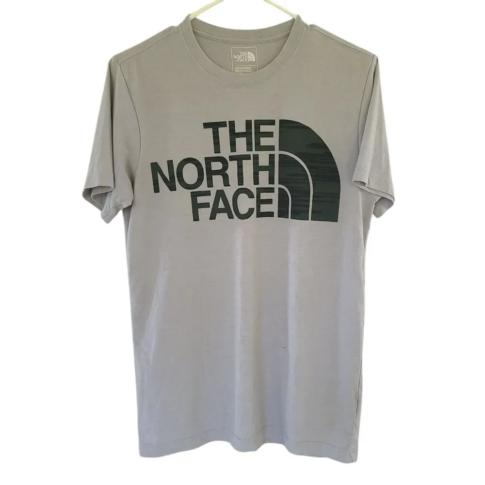 The North Face Men Gray Half Dome Crew Neck Short Sleeve Pullover T Shirt Sz Med